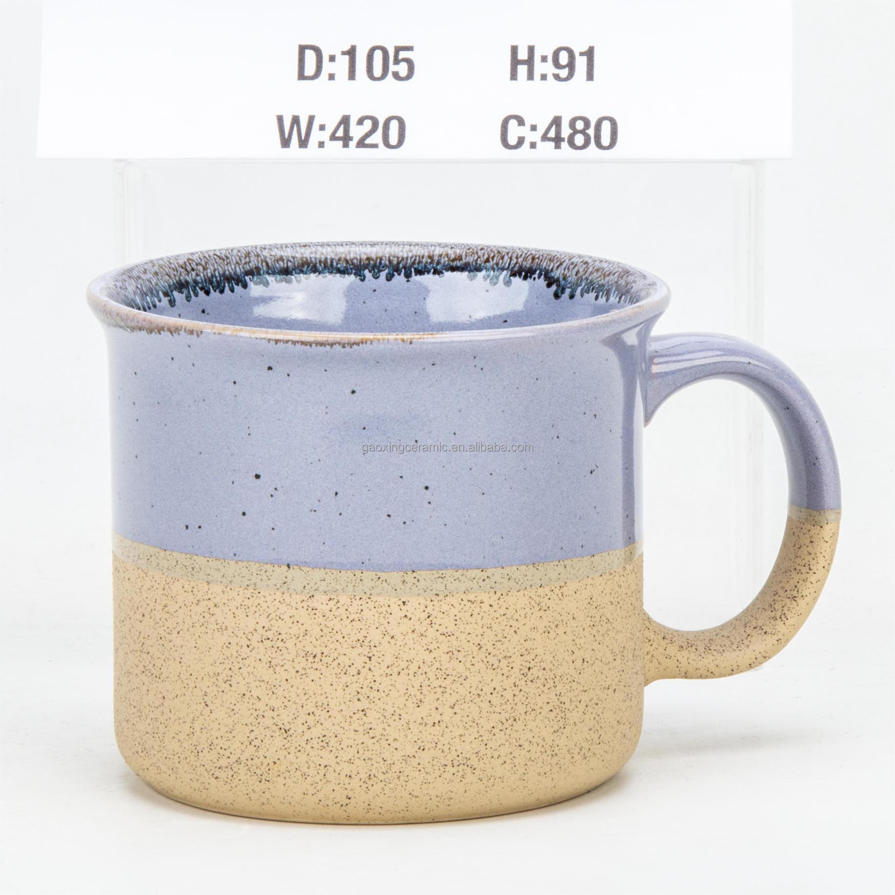 I love the mug! Ceramic Enamel Campfire Mug with Speckled Glaze/Stone Base/Reactive Glaze on the Edge