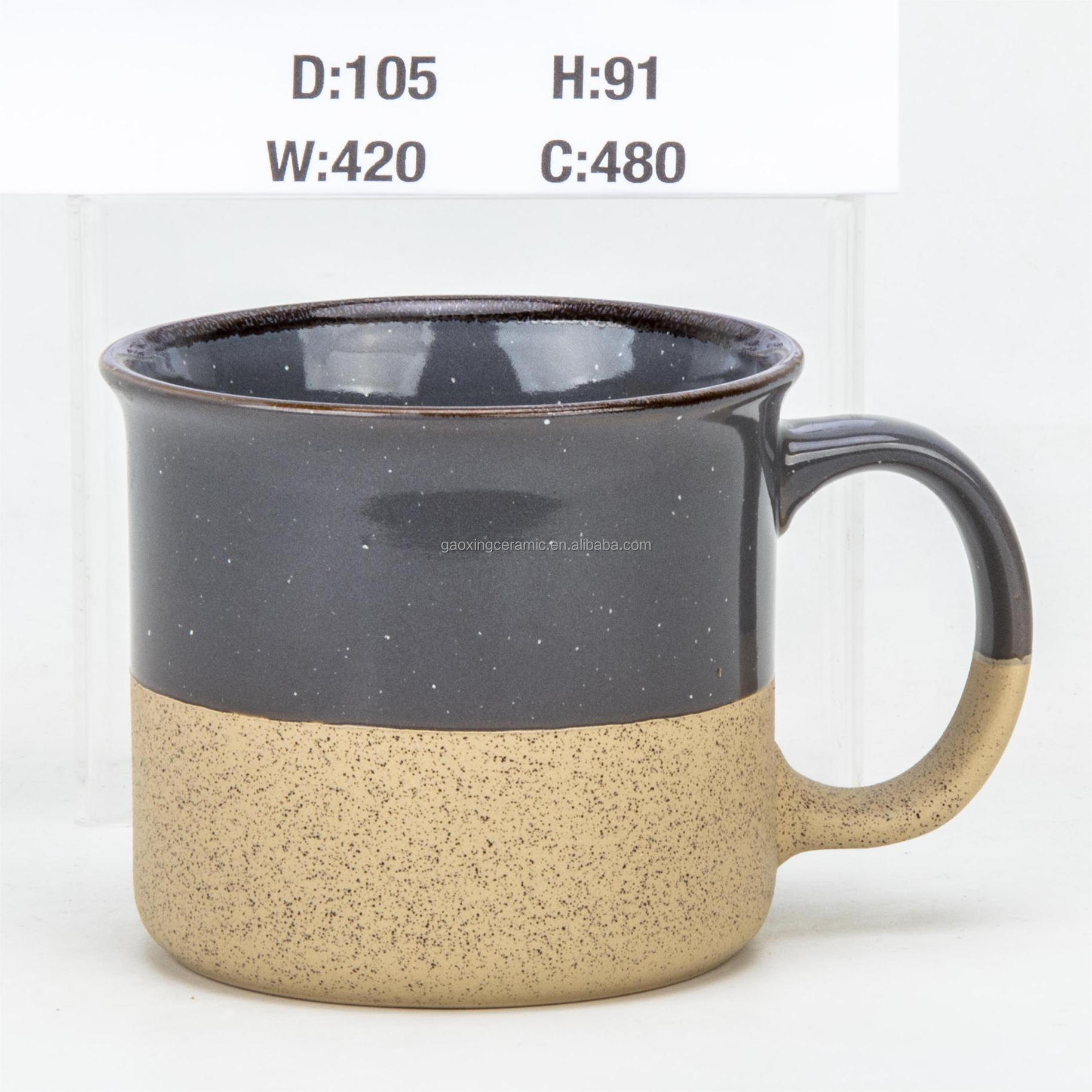 I love the mug! Ceramic Enamel Campfire Mug with Speckled Glaze/Stone Base/Reactive Glaze on the Edge