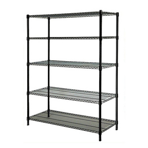 Cheap Price Black 5-Shelf Shelving Storage Unit Metal Organizer Wire Rack