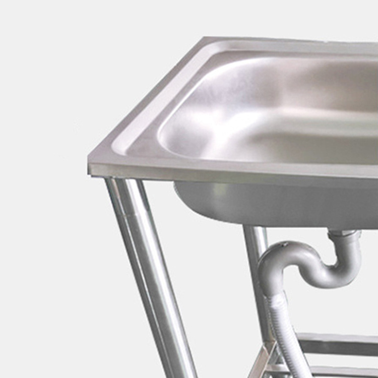 Commercial Kitchen Sink Portable Hand Wash Sink with Stand Promotion Stainless Steel New Carton Modern Washing Sink for Kitchen