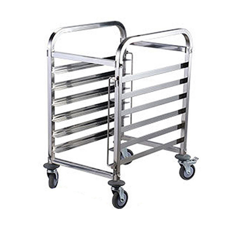 Design Commercial Hotel Restaurant Tall Mobile Stainless Steel Fast Food Pan and Gn Gastro Norm Bakery Pan Tray Rack Trolley