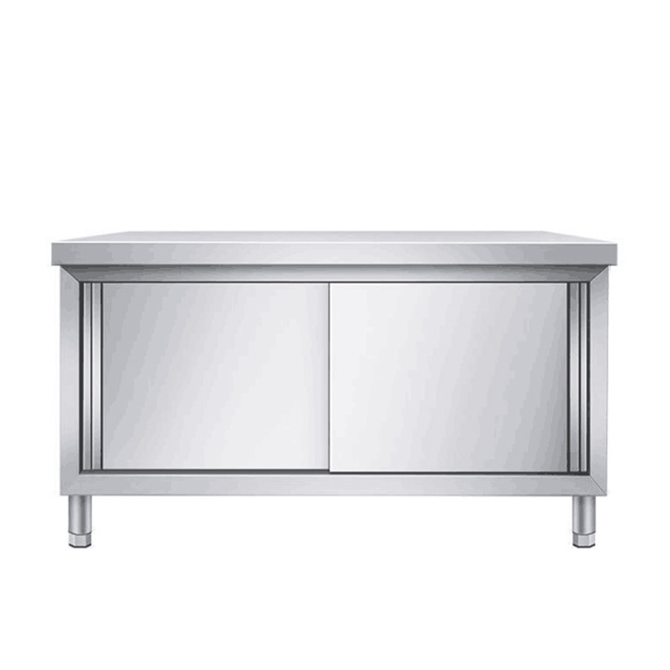 Malaysia Food Prep Stainless Steel Work Table Cabinet Counter with Door/Metal Bench Cabinet & Dish Storage Cabinet Factory