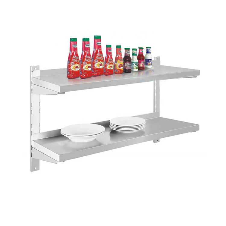 New Design Commercial Kitchen Stainless Steel Wall Shelves Mount Shelf for Sale