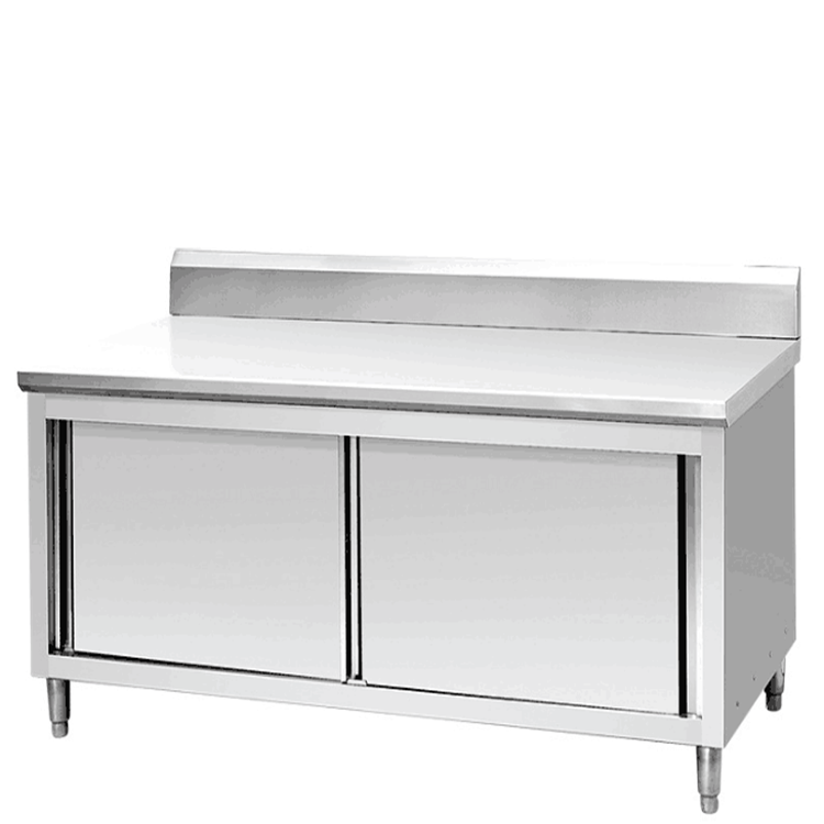 Malaysia Food Prep Stainless Steel Work Table Cabinet Counter with Door/Metal Bench Cabinet & Dish Storage Cabinet Factory