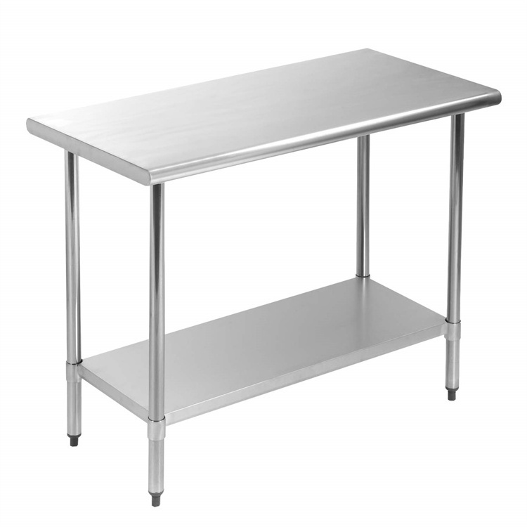 NSF Commercial Hotel Restaurant Equipment  Stainless Steel Work table Kitchen Food Prep Work Table With Under Shelf