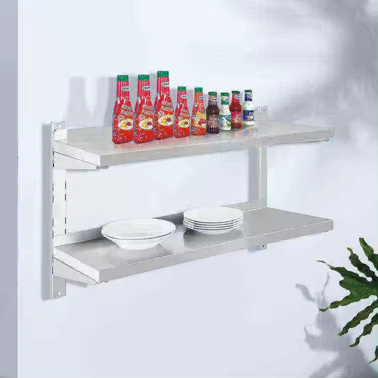 New Design Commercial Kitchen Stainless Steel Wall Shelves Mount Shelf for Sale