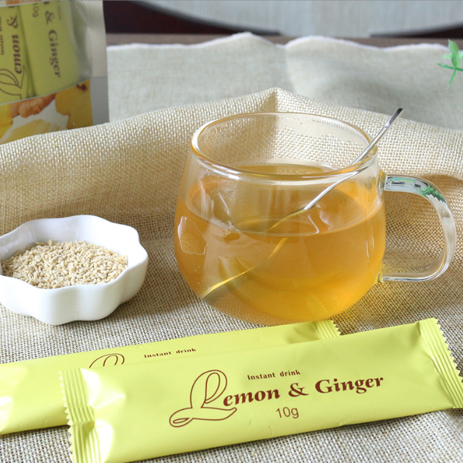 Lemon ginger tea instant granule solid drink source manufacturers