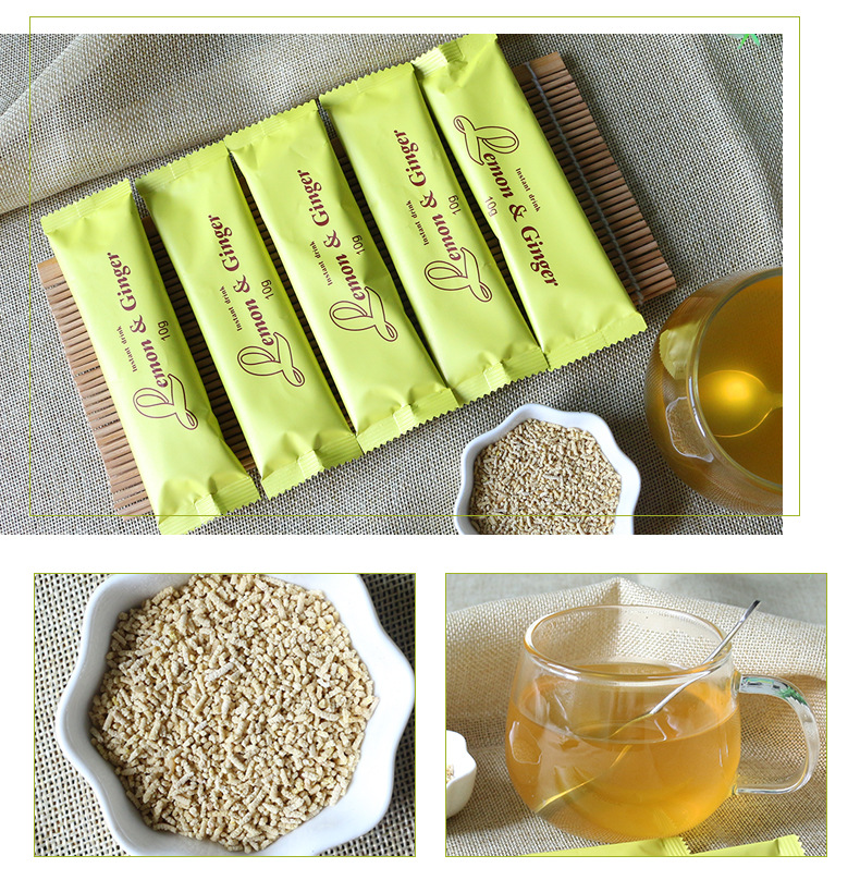 Lemon ginger tea instant granule solid drink source manufacturers