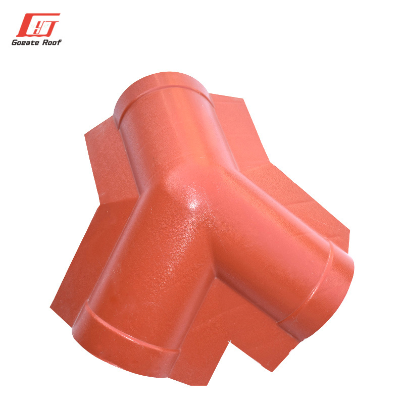 Spanish roofing accessories Main ridge tile Endcap of main ridge tile Tilted ridge tile Tee 3-way synthetic resin roofing sheet