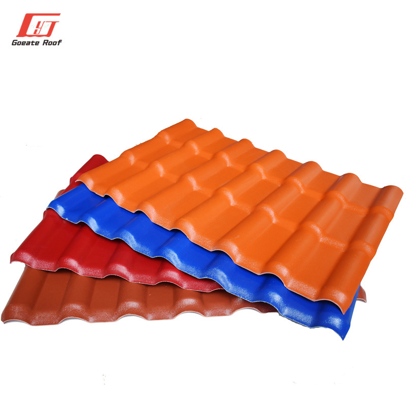 30 years warranty roof plastic spanish asa resin wave synthetic resin tile