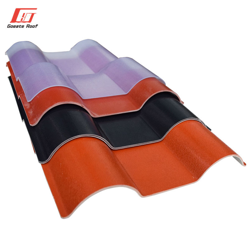 Hot sell corrugated roofing 2.5mm blue spanish synthetic resin roof tile