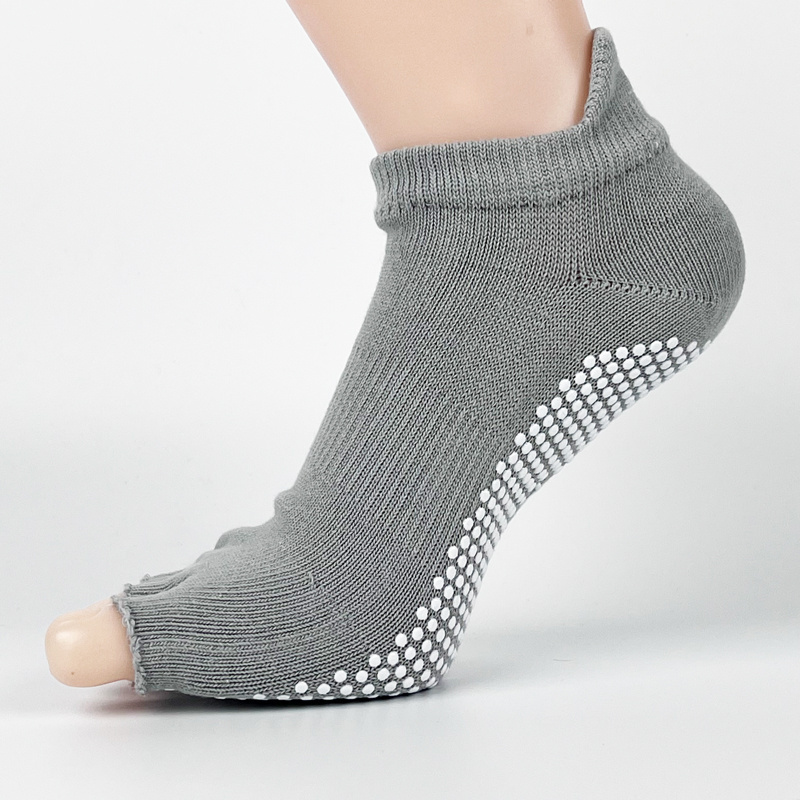 ROCKINGTOES open toe with frills non slip anti-slip non-slip no show Grip Pilates Yoga  Soft Sports toesox   pilates grip socks