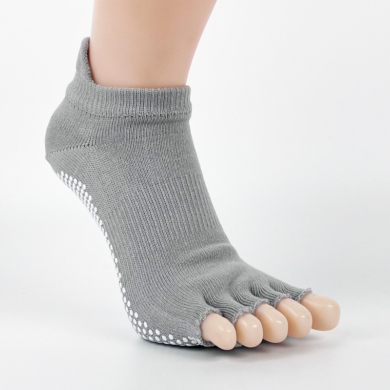 ROCKINGTOES open toe with frills non slip anti-slip non-slip no show Grip Pilates Yoga  Soft Sports toesox   pilates grip socks