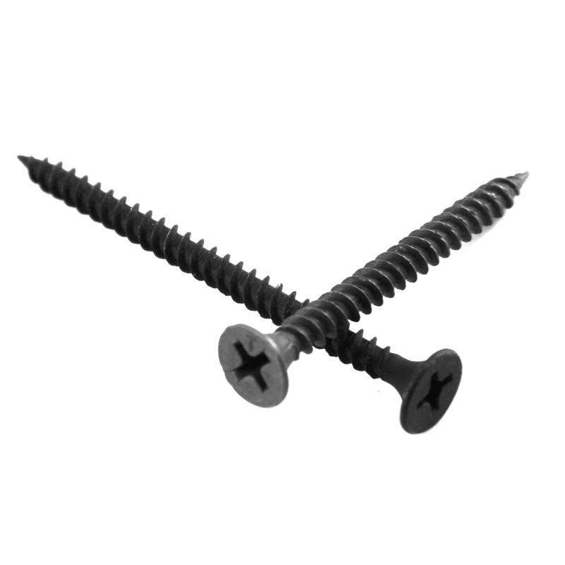 wood screws Manufacturer Custom Drywall Nails High Strength Self Tapping Cross Recess Countersunk Head Screw Black