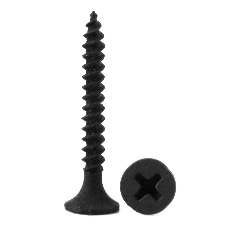 wood screws Manufacturer Custom Drywall Nails High Strength Self Tapping Cross Recess Countersunk Head Screw Black