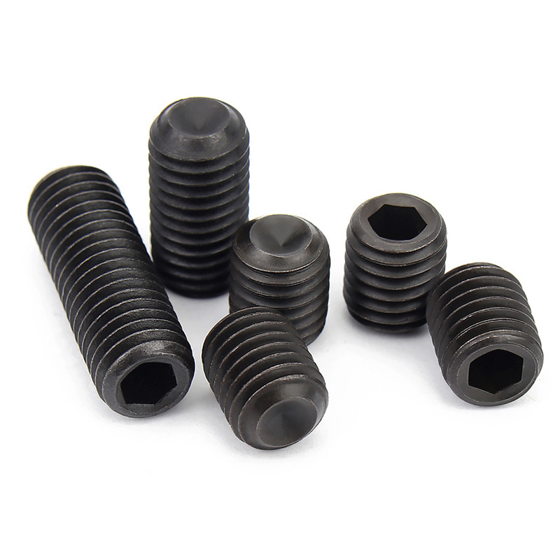 Carbon Steel Black Oxide Hexagon Socket Set Screws With Cup Point