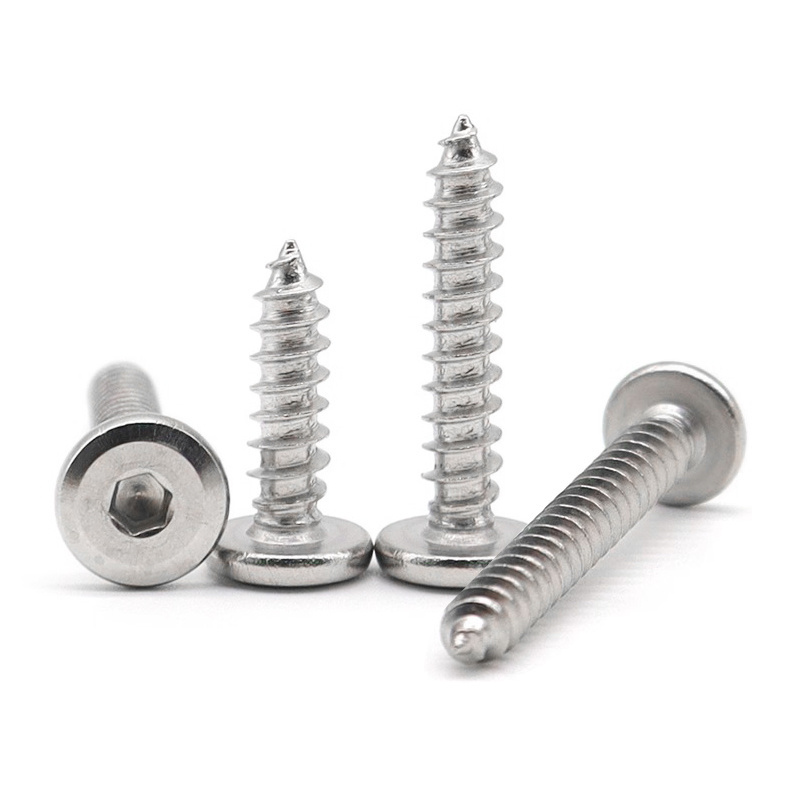 304 stainless steel pan head hexagonal self-tapping furniture self-tapping screws made in China