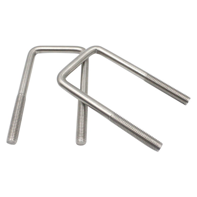 Manufacturer customized 304 stainless steel U-bolts right angle U-shaped square tube square clamping set screws