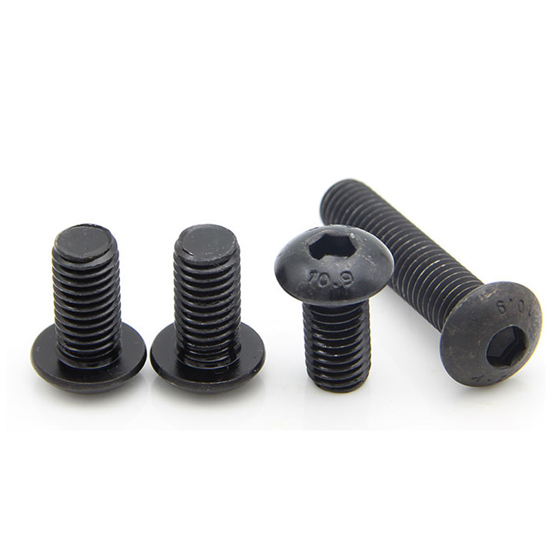 High Grade Alloy Steel 10.9 ISO 7380 Hexagon Socket Button Head Screws Black Oxide Hex Socket Screw Bolt