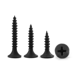 wood screws Manufacturer Custom Drywall Nails High Strength Self Tapping Cross Recess Countersunk Head Screw Black