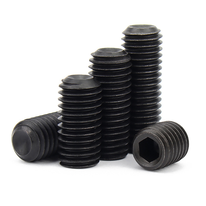 Carbon Steel Black Oxide Hexagon Socket Set Screws With Cup Point