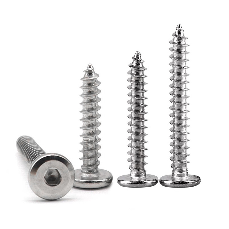 304 stainless steel pan head hexagonal self-tapping furniture self-tapping screws made in China