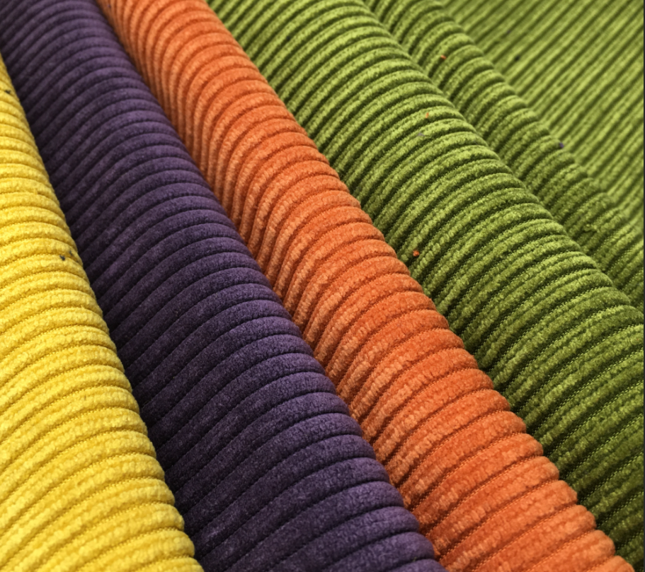 75D Waterproof Breathable Home textile Corduroy Fabric Upholstery For Sofa Furniture Fabric