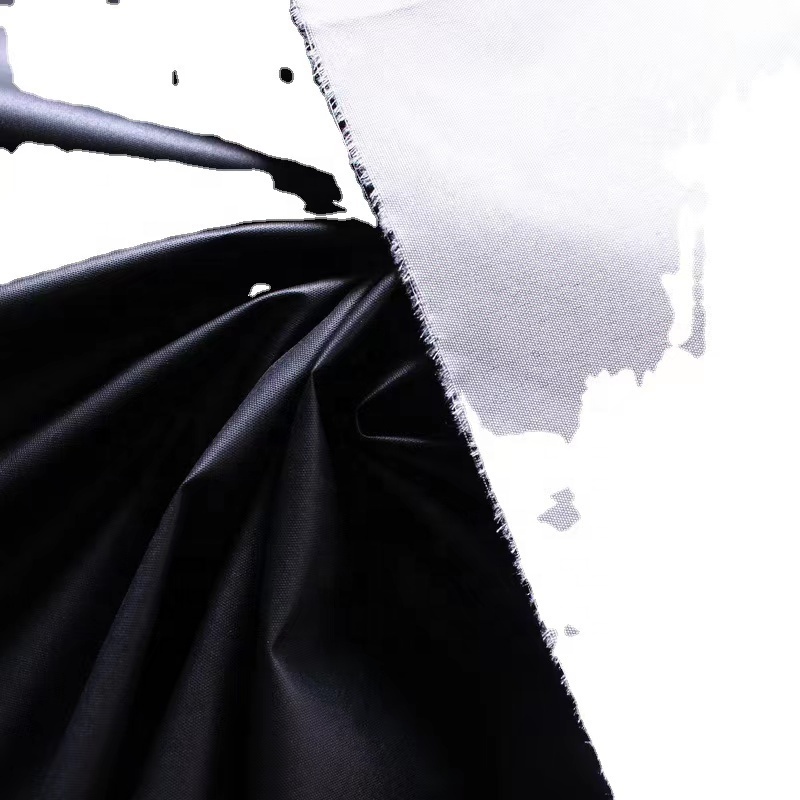 100% polyester pongee fabric with black coating sun protection strong waterproof umbrella fabric