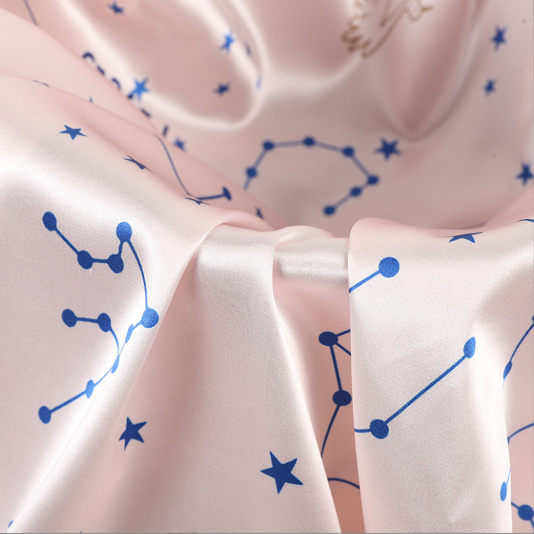 Silk Satin Chiffon Fabric for Pajamas Dresses Pagnes Stretch Printed Fabric Customized Design Polyester Spandex Woven HDS-1002