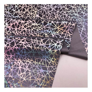 New bird's Nest colorful luminous bronzing printed reflective polyester fabric for autumn and winter windbreaker down jacket