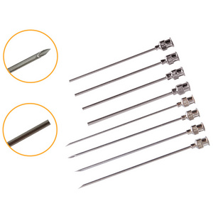 Metal lengthened stainless steel dispensing glue needle tips