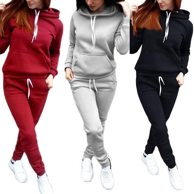 Wholesale Jogging Tracksuits Women Long Sleeve Tracksuit Sweat Suit Training Clothes Sports Track Suits for Women Adults Winter