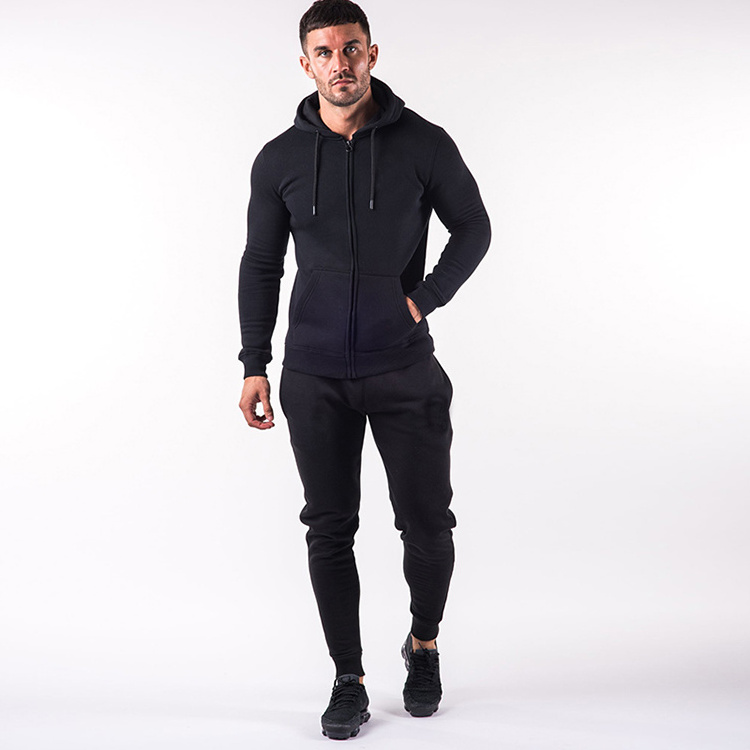 Wholesale Oem Custom Blank Full Zipper-Up Gym Jogging Pants Tracksuit Suits Slim Fit Sweatsuit Men Tracksuits