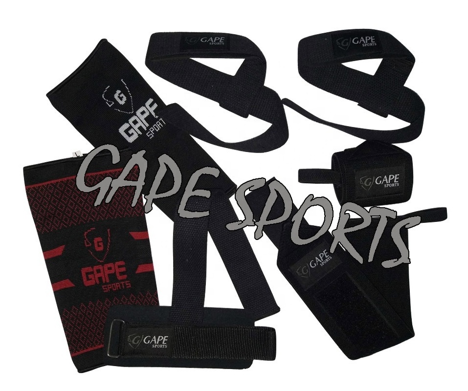 OEM Weightlifting Wrist Wraps Straps Lifting Straps High Quality Weight Lifting Gym Wrist Straps Custom Logo Heavy Duty Cotton