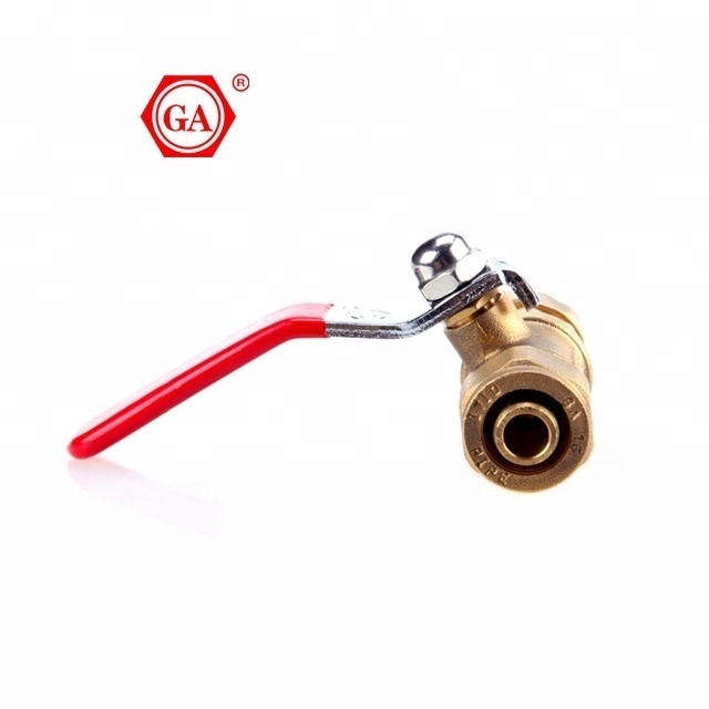 GA-1815-1 Gas Ball Valve PEX Aluminum pipe fitting Valve Female Compression Valve