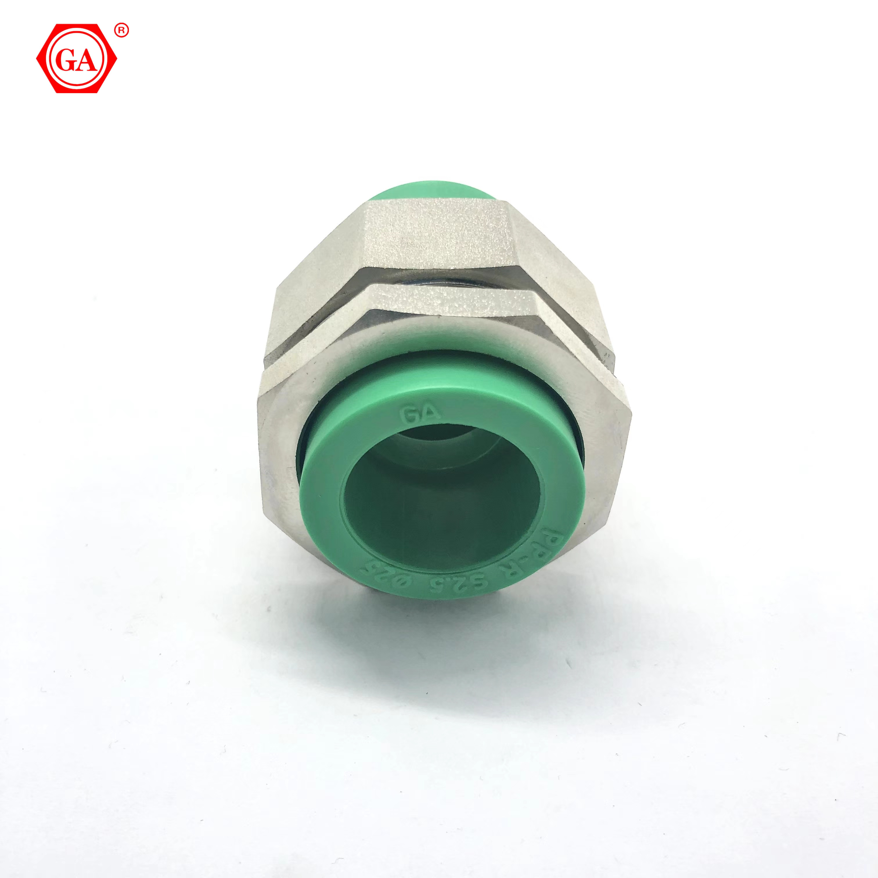 GA factory ppr fittings union brass union for ppr pipes 20 25 32 40 50 63 white green gray color