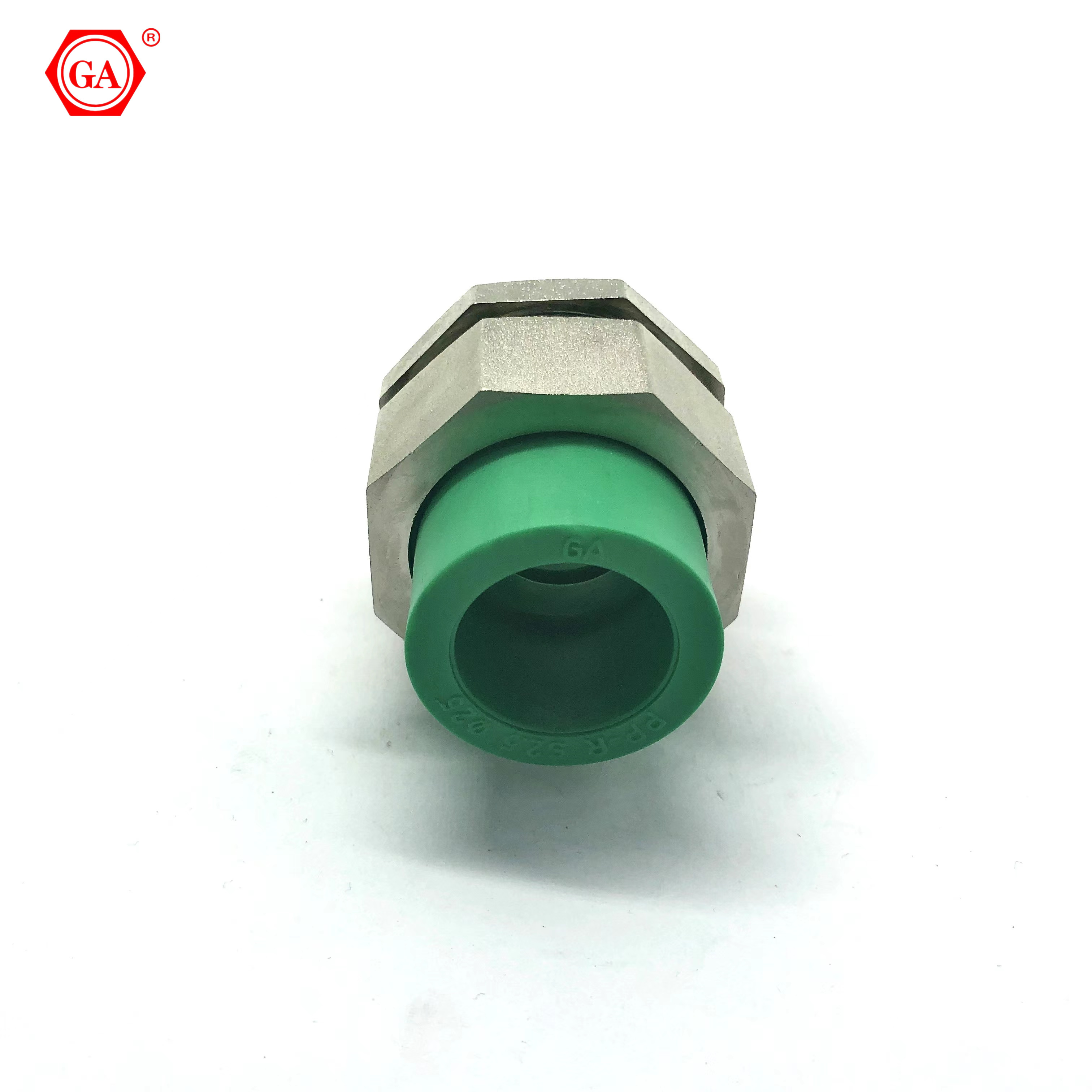 GA factory ppr fittings union brass union for ppr pipes 20 25 32 40 50 63 white green gray color