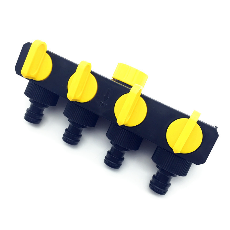 1 PCS Irrigation connection Device Garden Hose Pipe Splitter Plastic Drip Irrigation Water Connector Agricultural 4 Way Tap 3/4