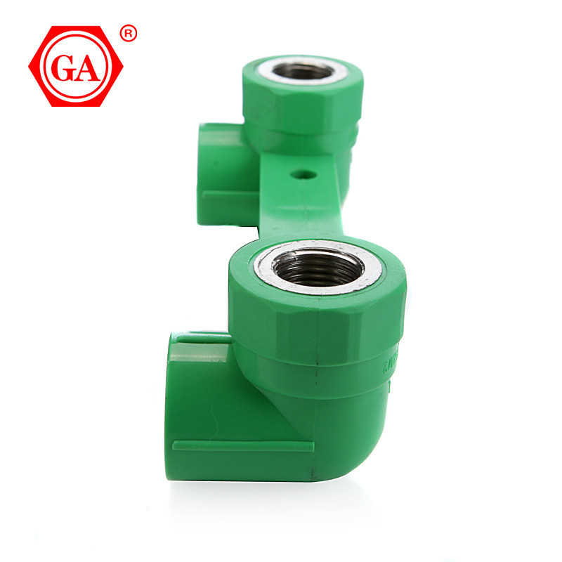 GA Plumbing materials water pipe fittings ppr 20-110mm PPR wall plated elbow