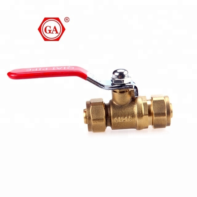 GA-1815-1 Gas Ball Valve PEX Aluminum pipe fitting Valve Female Compression Valve