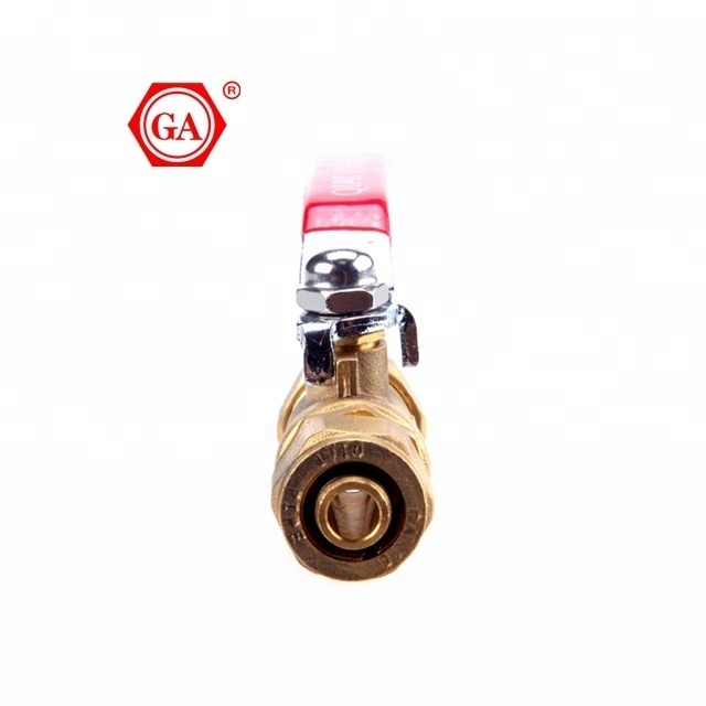 GA-1815-1 Gas Ball Valve PEX Aluminum pipe fitting Valve Female Compression Valve