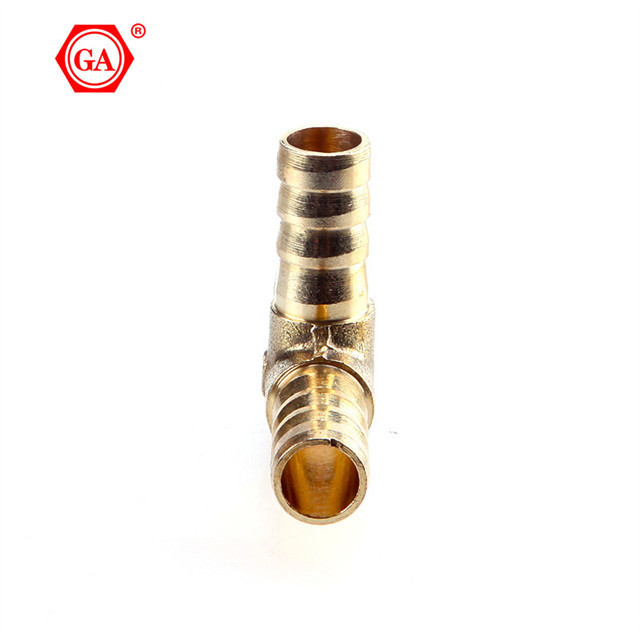 GA manufacturer brass fittings copper T shape hose connector tee 6mm-10mm