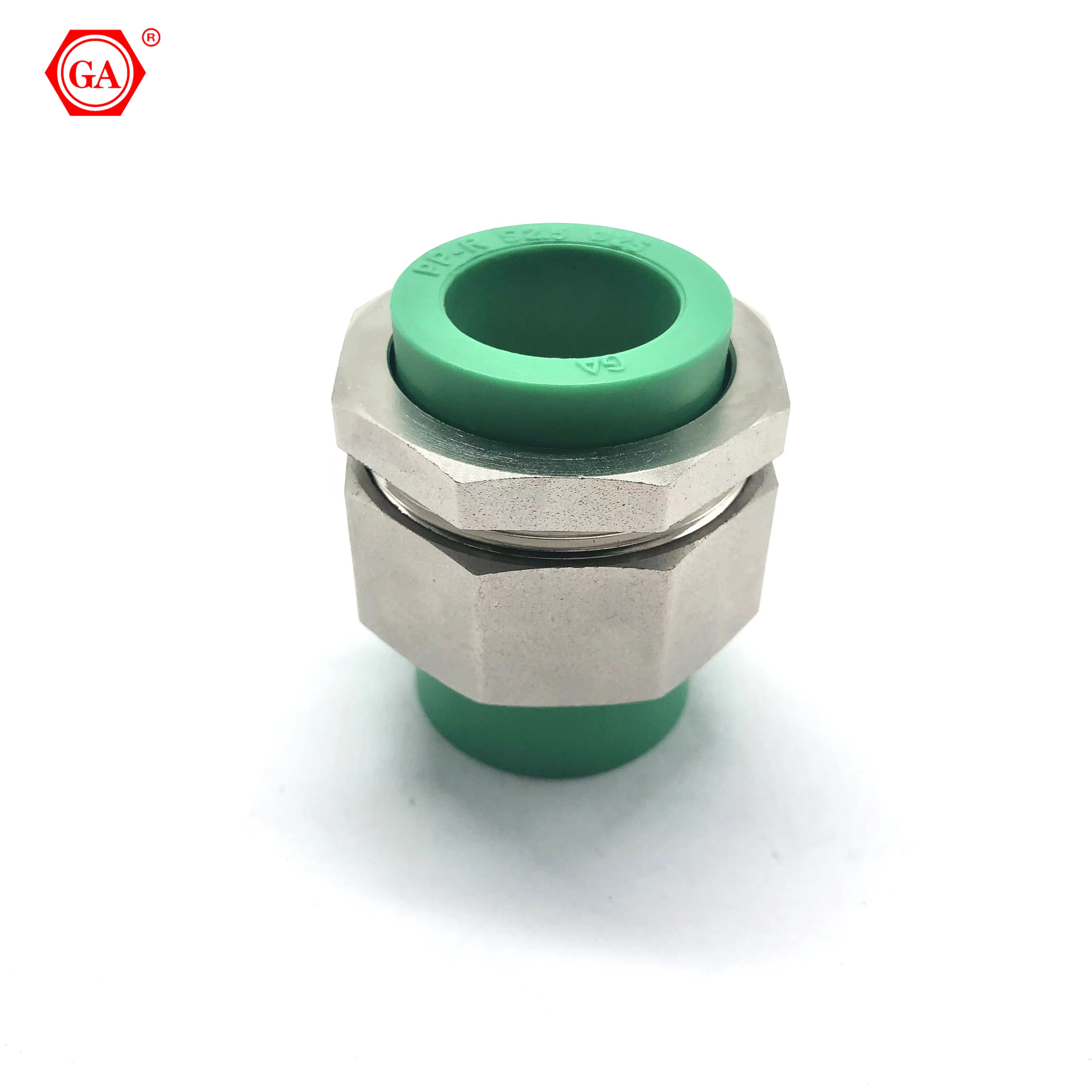 GA factory ppr fittings union brass union for ppr pipes 20 25 32 40 50 63 white green gray color