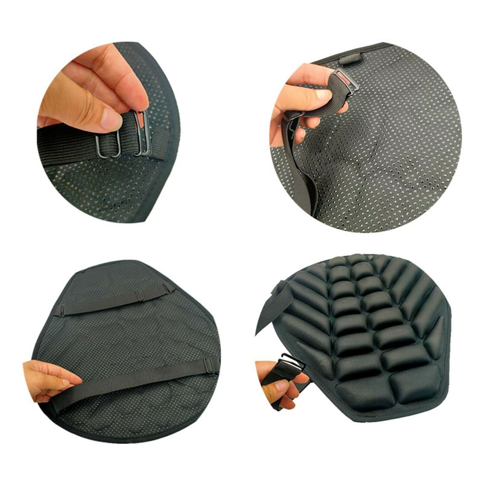 TERFU Universal Motorcycle 3D Comfort Gel Seat Cushion Anti Slip Comfort Gel Seat Motorbike Cushion Pad Cover