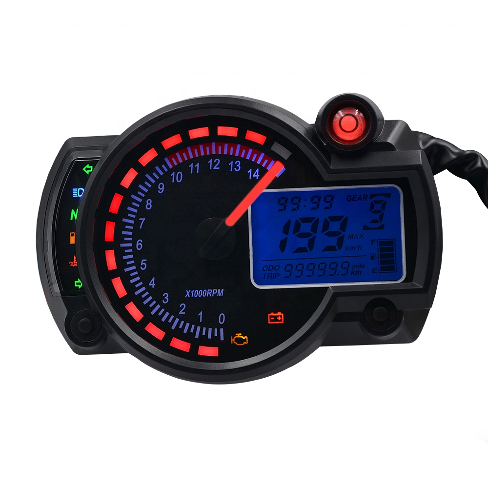 TERFU Motorcycle Instrument Panel 12v Lcd Display Adjustable Mile Oil Meter For universal Motorcycle