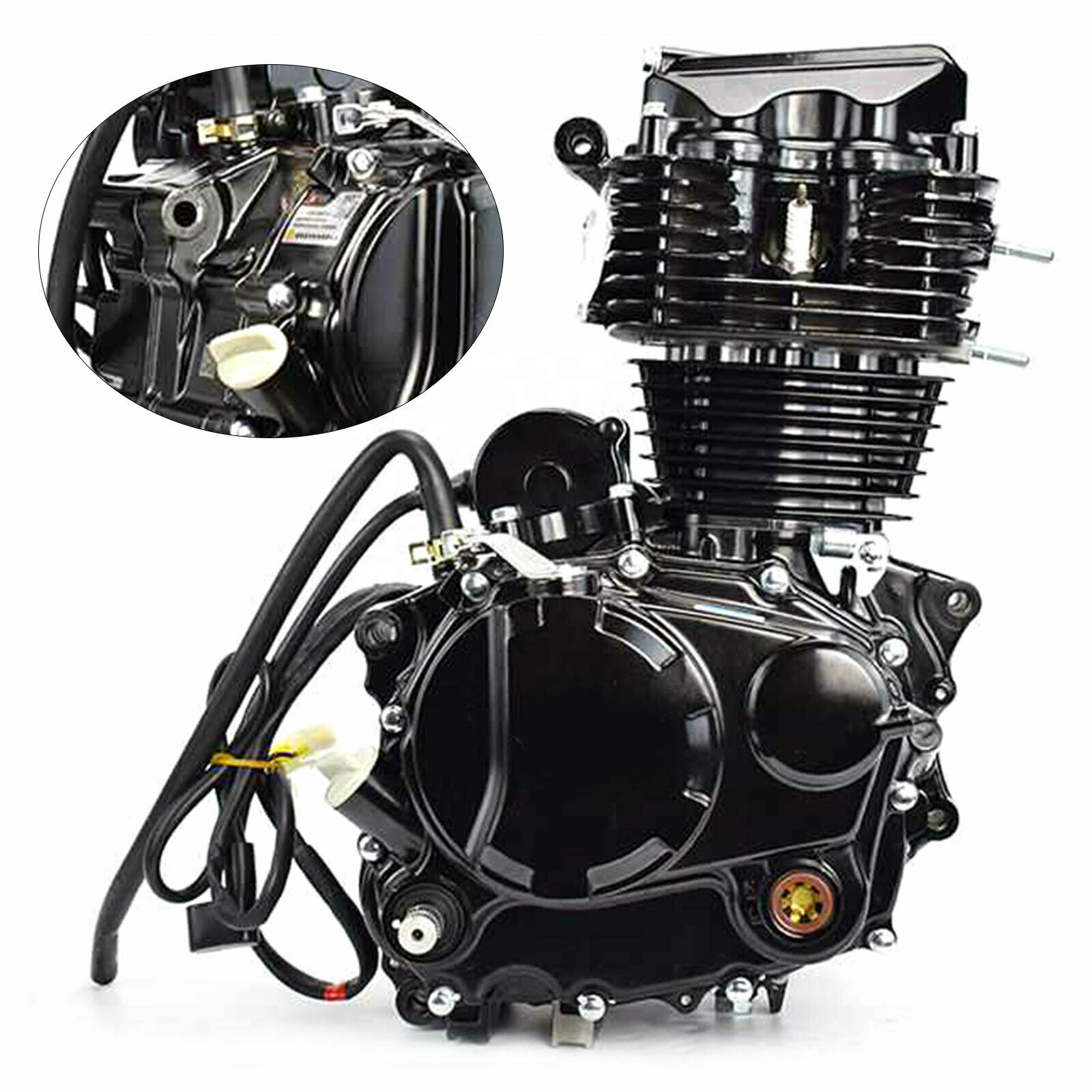 Motorcycle Engine 350cc 13.5KW Water-cooled Single Cylinder 4 Stroke Motor Kick start