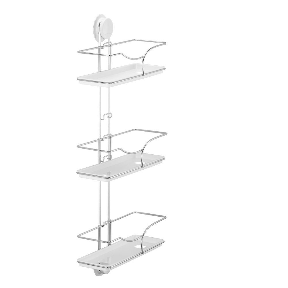 Stainless steel wall shampoo storage organizer 3 tier bathroom shower shelf