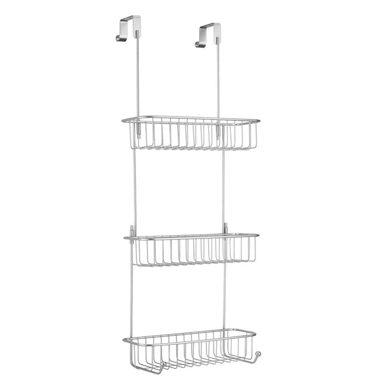 Hanging Bathroom Storage Organizer Basket Large Metal Over Shower Door Caddy for Shampoo