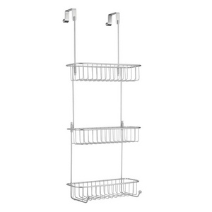 Hanging Bathroom Storage Organizer Basket Large Metal Over Shower Door Caddy for Shampoo