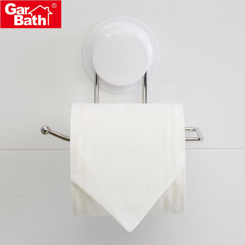 Wall Bathroom Hand Towel Paper Holder Stainless Steel Suction Cup Toilet Paper Roll Holder